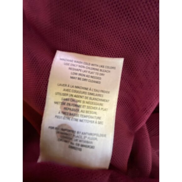 Moulinette Soeurs Burgundy Large Wide-Leg Halter Jumpsuit Pantsuit Boho Casual - Picture 7 of 8